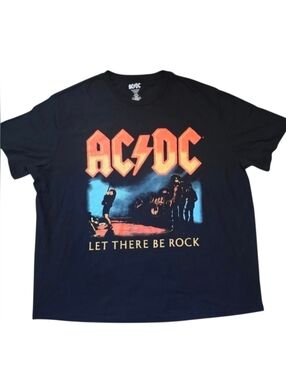 AC DC 2XL Black Official Licensed Let There Be Rock Band Tee Shirt XXLB